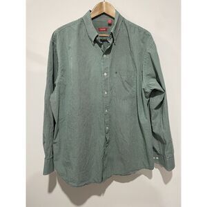Izod Men's Button Plaid‎ Shirt Long Sleeve Mens XL